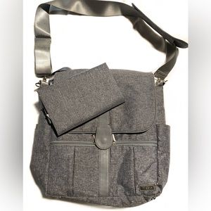 JJ Cole Messenger Diaper Bag w/ changing mat